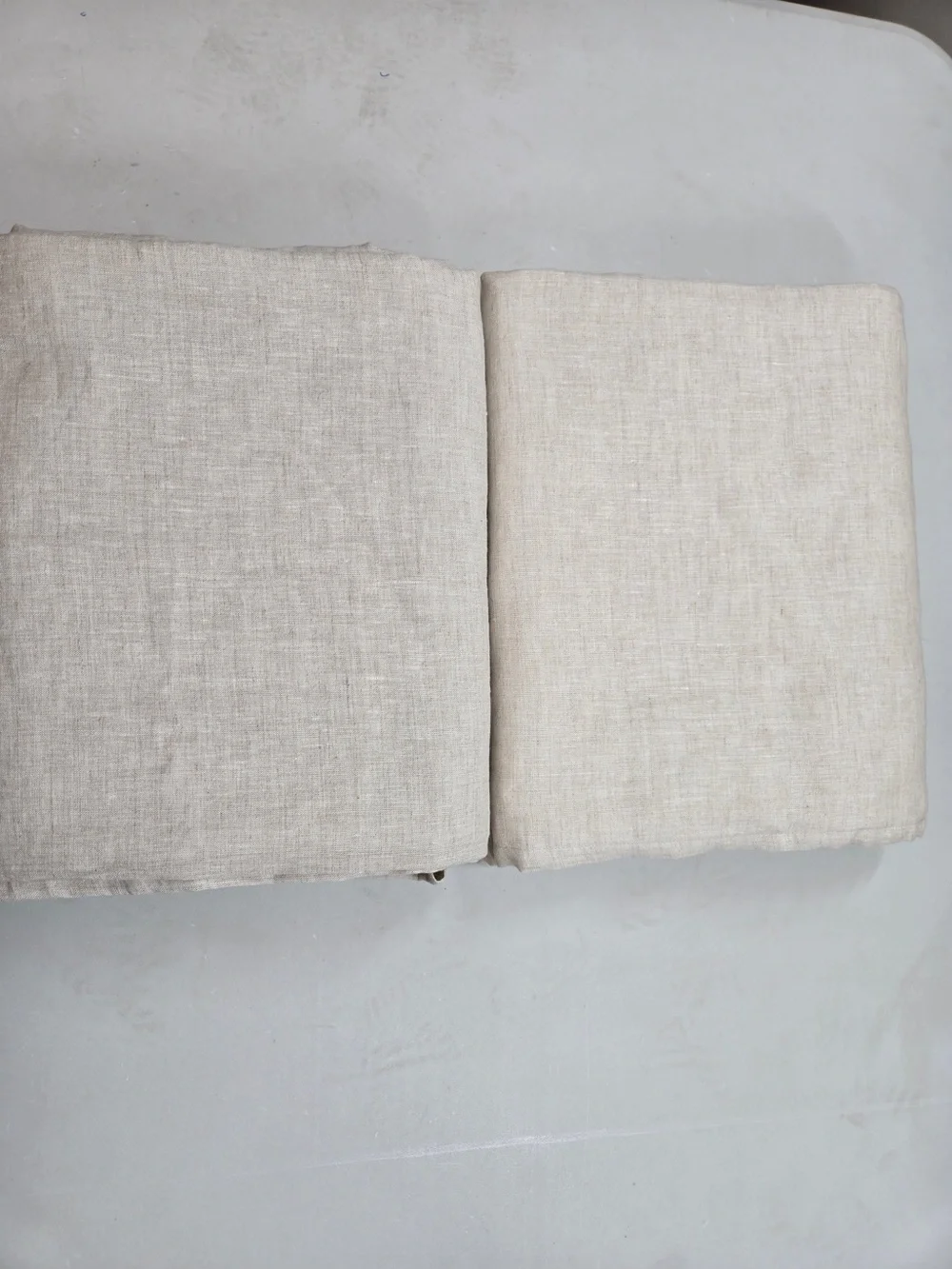NWT QUINCE Set Of 2 48x84 European Linen True Blackout Curtains Flax 9968